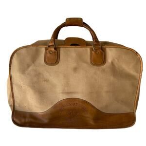 GHURKA “THE TRAVELER 1” Tan Canvas Carry-on Suitcase Safari Marley Hodgson